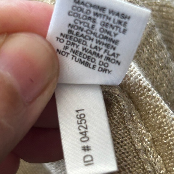 Express design studio blouse metallic gold shimmer oversized glamour holiday - Picture 11 of 13